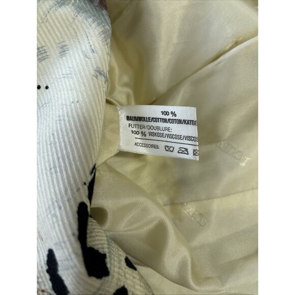 Louis Feraud Vintage Eclectic Animal Print Blazer Size 8 Designer Cotton Twill - Picture 6 of 7